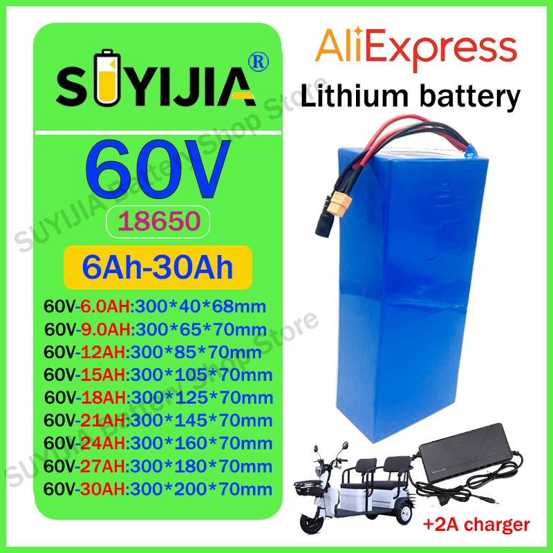 Baterai Lithium Ion 60V 16S2P- - 60V 30Ah Electric Scooter Battery ulasan dan harga