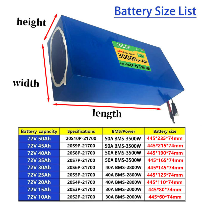 Paket Baterai Lithium 72V 50Ah - 60V 30Ah Electric Scooter Battery ulasan dan harga
