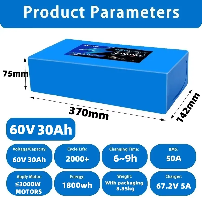 Paket Baterai Lithium 60V 20AH - 60V 30Ah Electric Scooter Battery ulasan dan harga