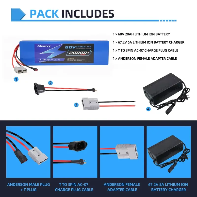 Paket Baterai Lithium 60V 20AH - 60V 30Ah Electric Scooter Battery ulasan dan harga